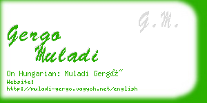 gergo muladi business card